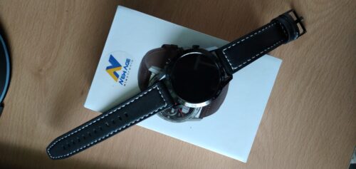 A Smartwatch DT70 Caballero Impermeable de Gama Alta Correas de Piel Notiifcacion de FB y WhatsApp photo review